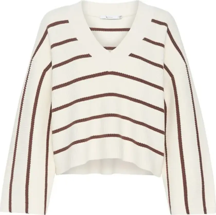 Dame, Strikkevarer, Beige, L