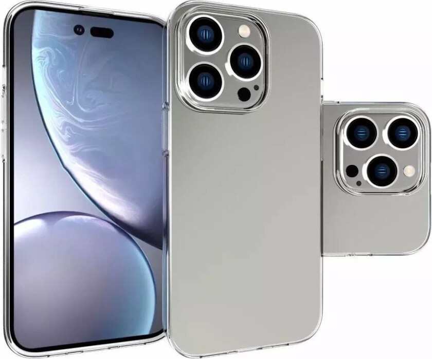 iPhone 14 Pro Tynt Fleksibelt Plastdeksel - Gjennomsiktig