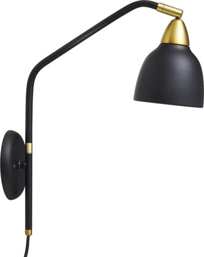 Urban vegglampe, høy, svart