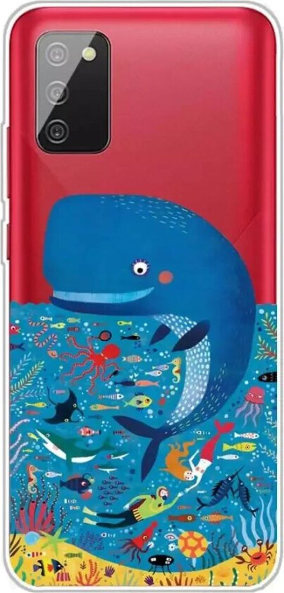 Samsung Galaxy A02s Fleksibelt Plastikkdeksel - Hval Print