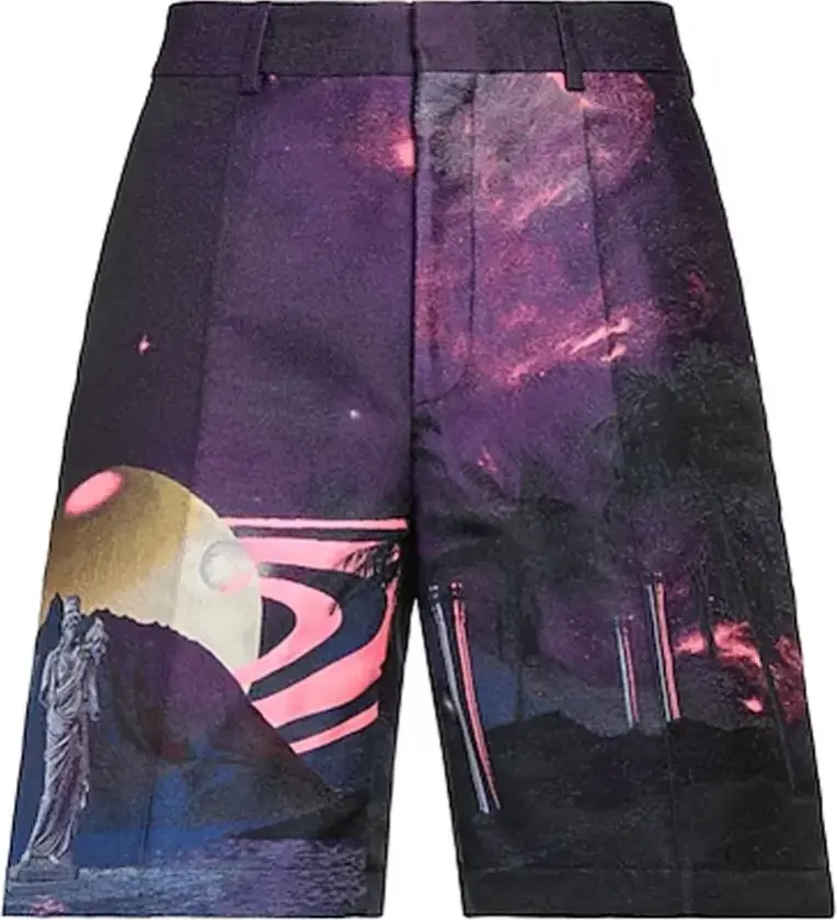 Herre, Shorts, Lilla, L