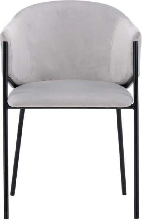 Evelina spisestuestoler med armlener grå.