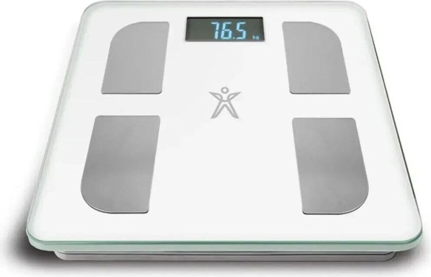 Sport Digital Scale - Badevekt med Bluetooth Kroppsanalyse - Hvit