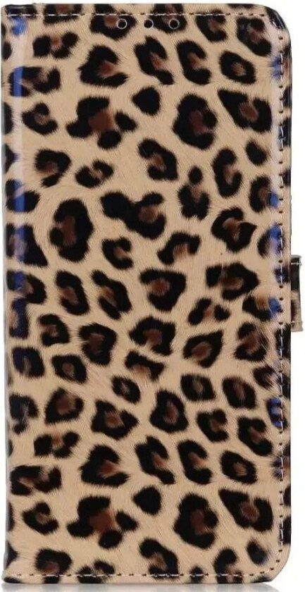 Samsung Galaxy Note 20 Skinndeksel med Lommebok - Leopard