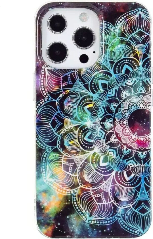 iPhone 15 Pro Selvlysende Fleksibelt Deksel av Plast med Trykk - Mandala
