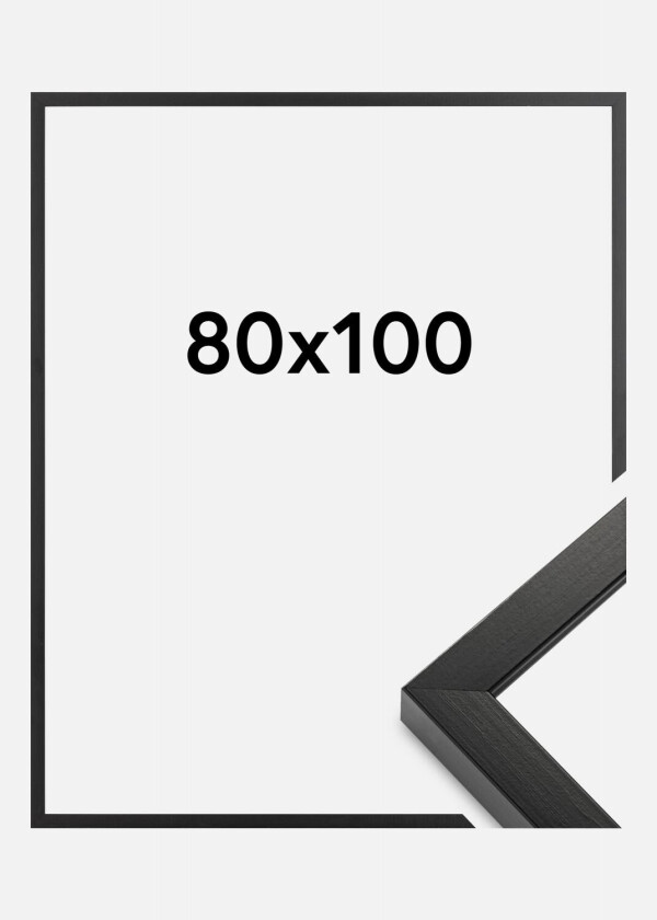 Ramme Amanda Box Akrylglass Svart 80x100 Cm