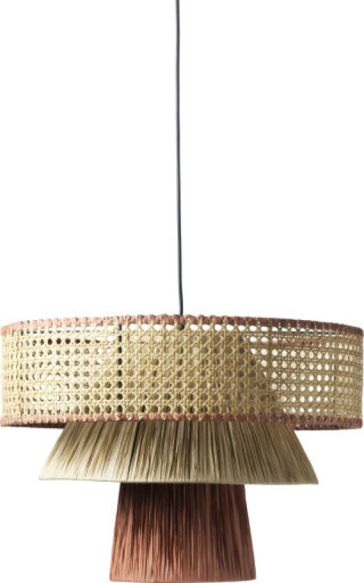 Triple Cane pendellampe, rødbrun