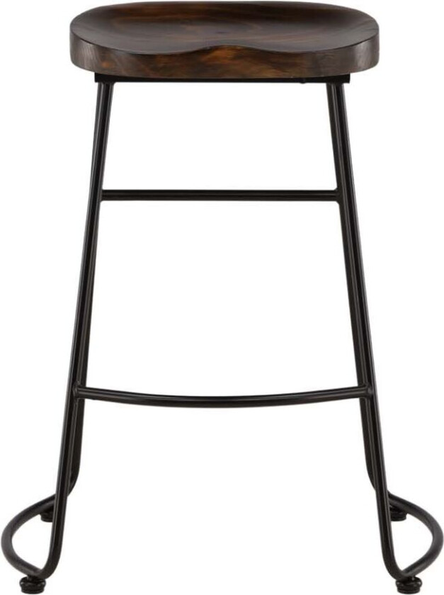Ozark barstol mørk valnøtt, svart.
