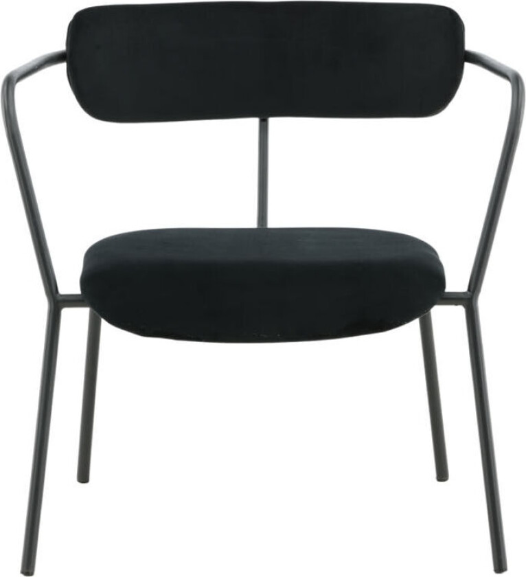 Fluffy lenestol velour svart.