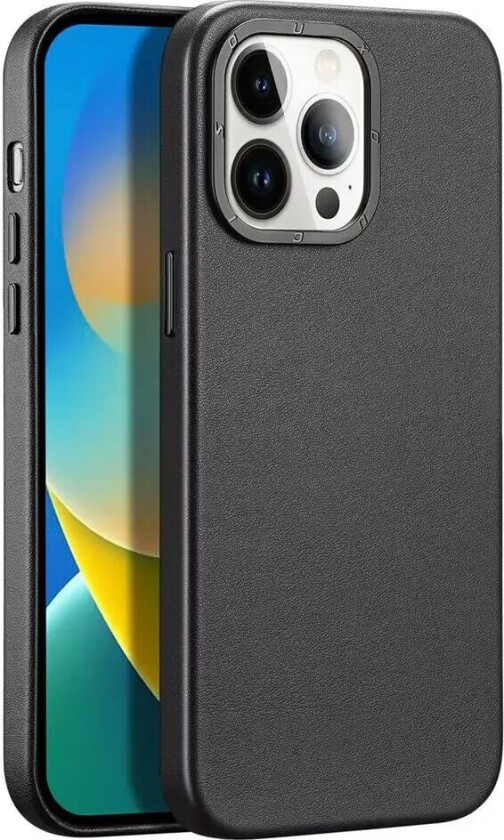 iPhone 14 Pro Max DUX DUCIS Grit Elegant Kunstskinn Bakdeksel - MagSafe-kompatibel - Svart
