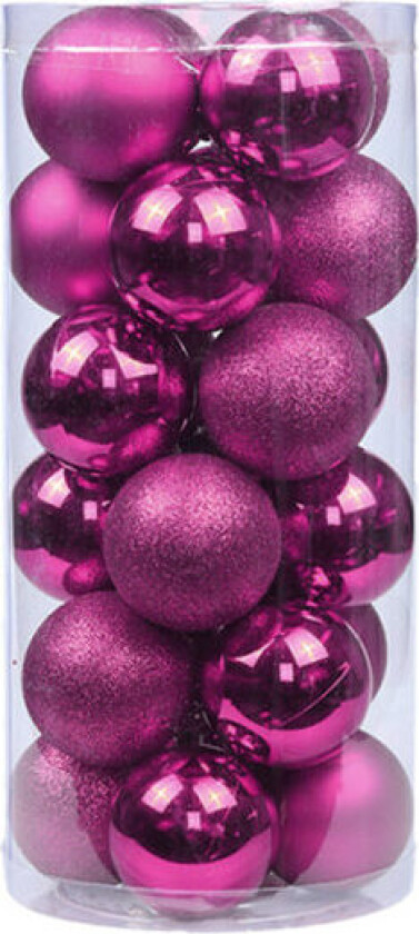 24 stykker 4 cm knusefrie julekulepynt til jul