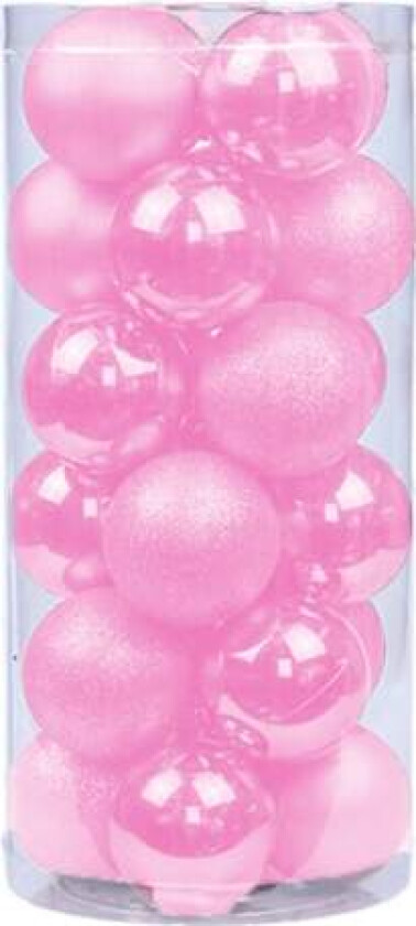 24 stykker 6 cm knusefrie julekulepynt til jul