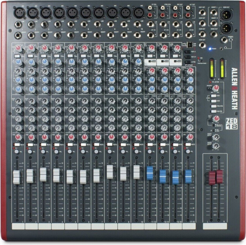 Allen and Heath ZED-18 Analog Mikser med USB - Nesten ny
