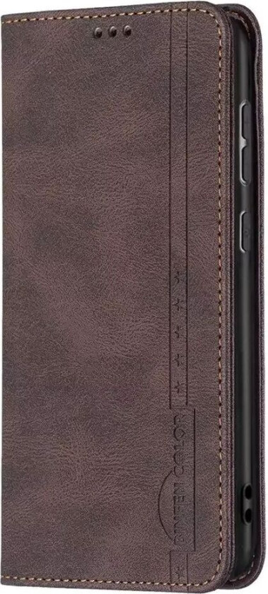 Samsung Galaxy A73 (5G) BINFEN Flip Deksel i Mykt Skinn med Lommebok - Integrert Magnet - Brun