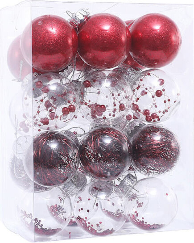 Julekuler dekorasjoner til juletreet, nyttårsfeiring Claret