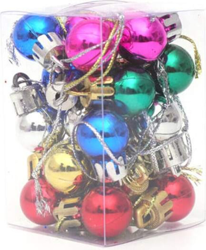 24 stk Julekuler Mini Julekulepynt