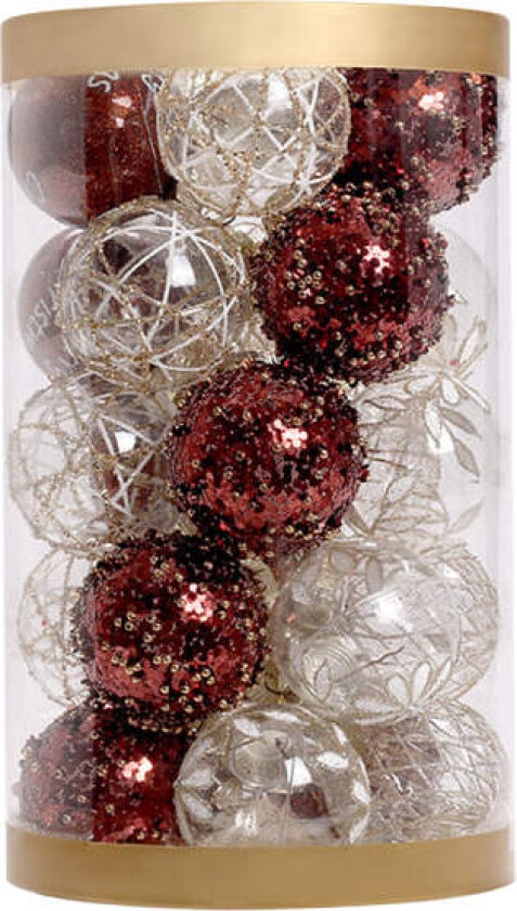 25 stk Julekuledekorasjon, Julekuler Ornament til Jul