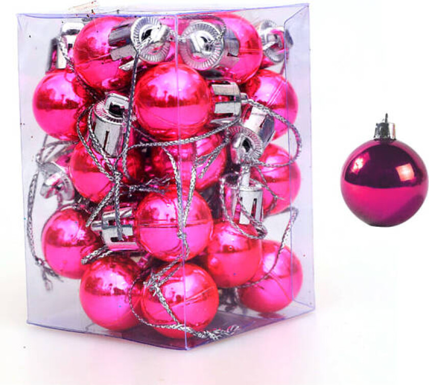 Julekuler 24 stk 2cm Mini Julekulepynt