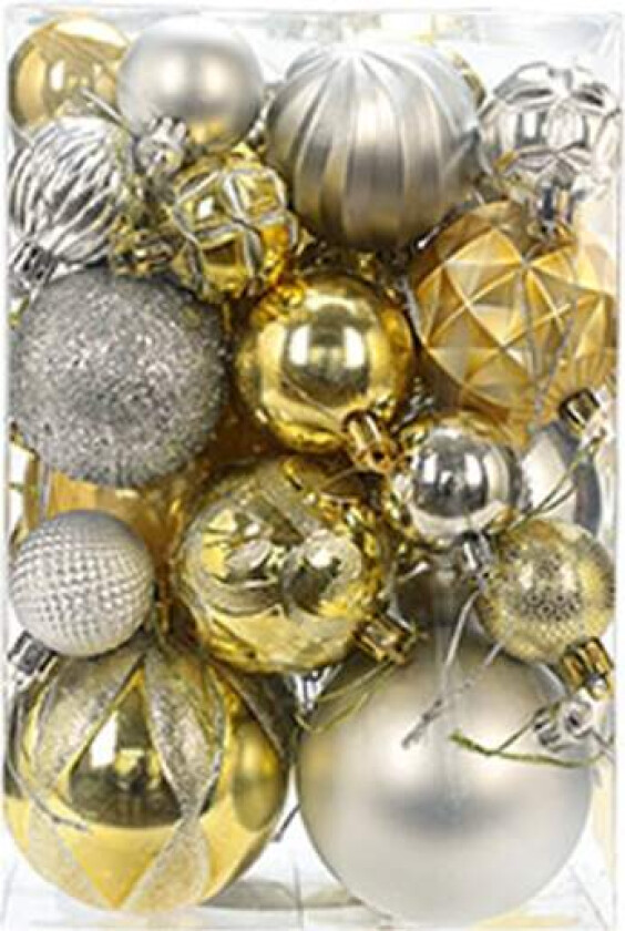 Julekulepynt i ubruddbar plast - Sett med julekuler