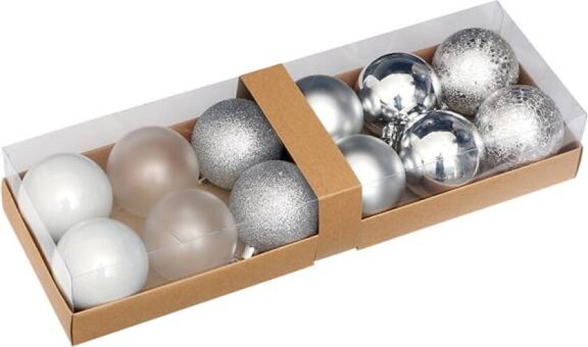 12 stk Julekulepynt, 6 cm Dekorative Julekuler