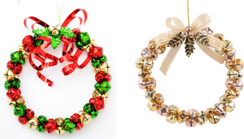 2 stk Kreative Julekrans Smykket Jern Juleklokke