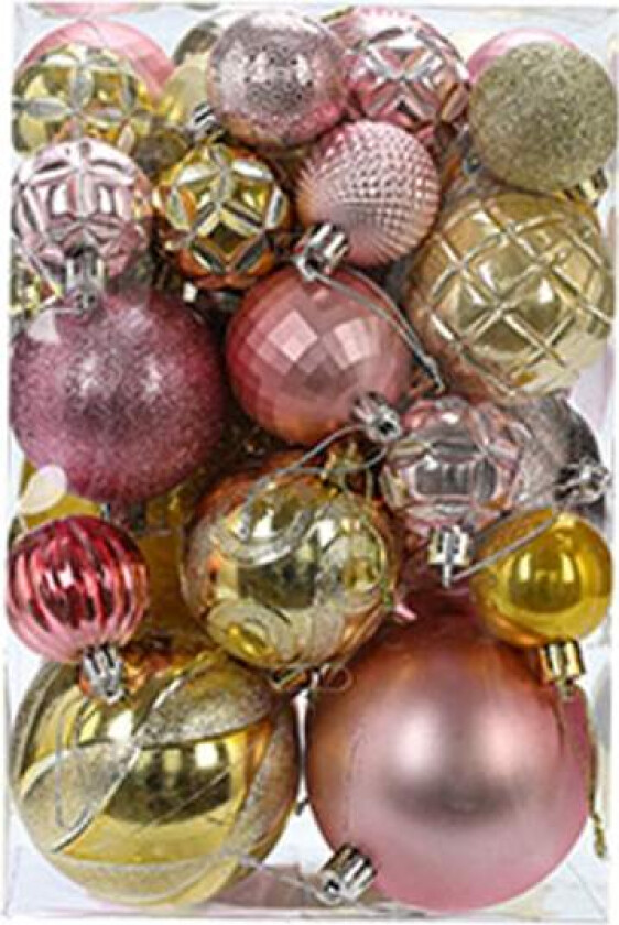 Julekulepynt i ubruddbar plast - Sett med julekuler