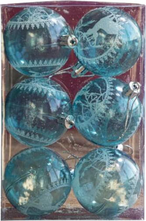 6 stk Julekuler Juletre Hengepynt Hjem Jul