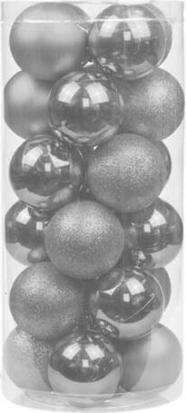 24 stykker 6 cm knusefrie julekulepynt til jul