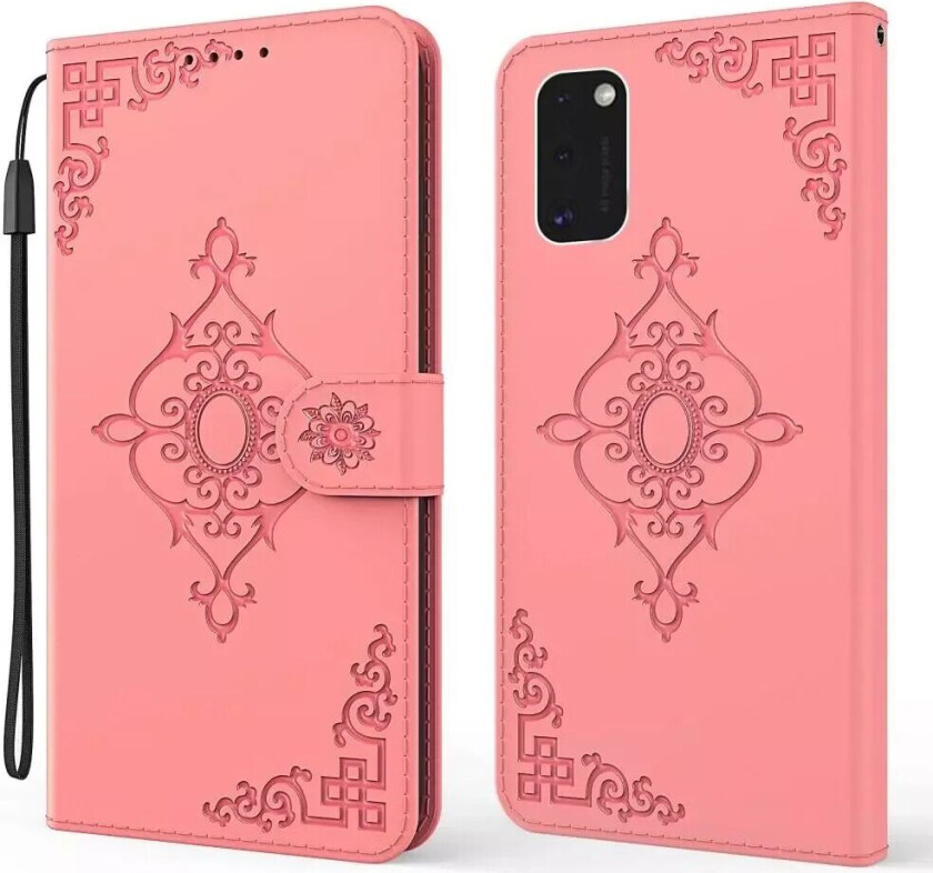 Samsung Galaxy S21+ (Plus) PU Skinndeksel m. Lommebok - Symmetrisk Mønster Imprint - Rosa