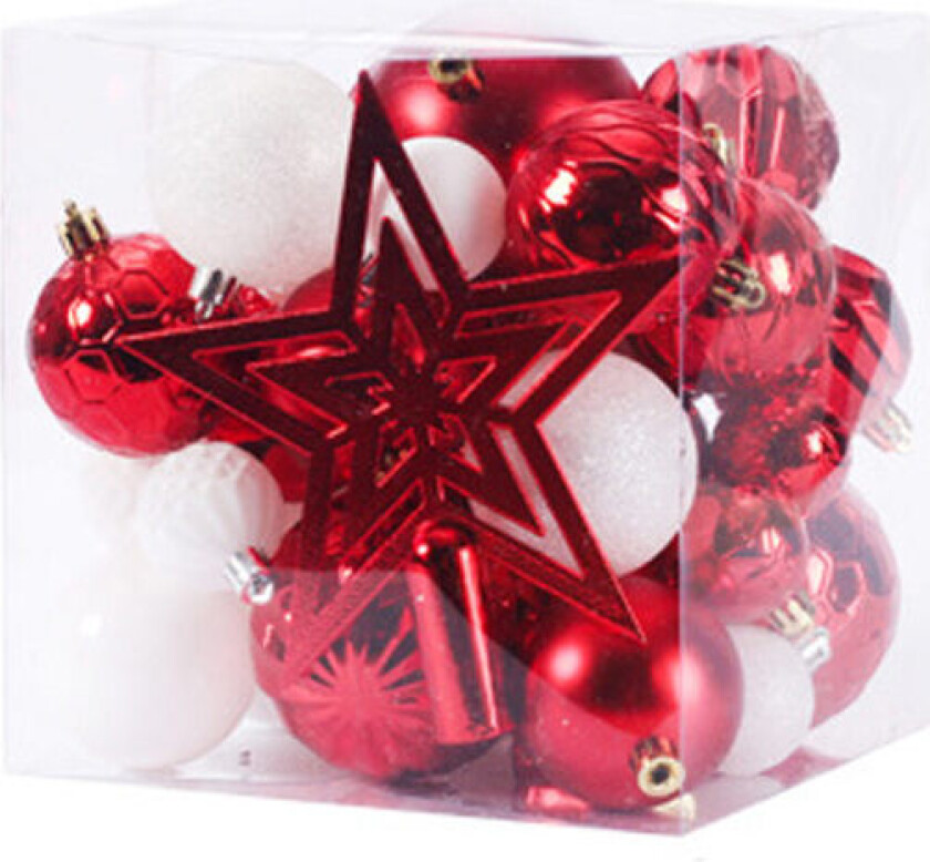 Uknuselige julekulepyntsett Gavepakke for