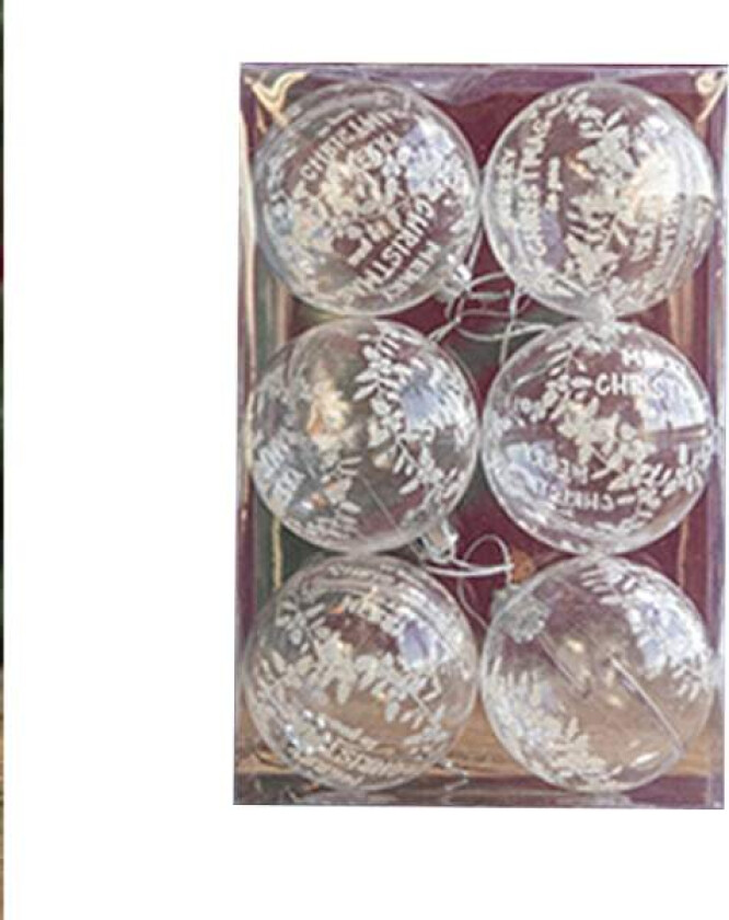 6 stk Julekuler Juletre Hengepynt Hjem Jul