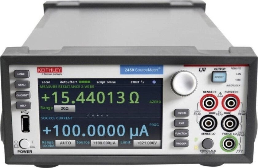 2450 Sourcemeter Laboratoriestrømforsyning, Indstillelig -200 - 200 V/Dc 0.1 - 1 A 20 W Gpib, Usb, Lan, Lxi Programmerbar Antal Udgange 1 X