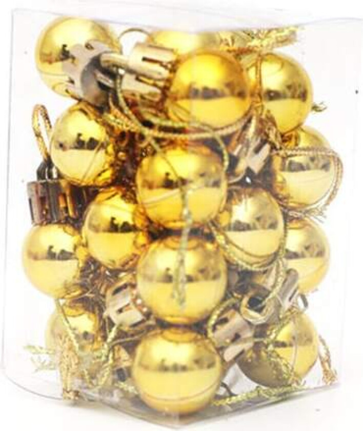 24 stk Julekuler Mini Julekulepynt