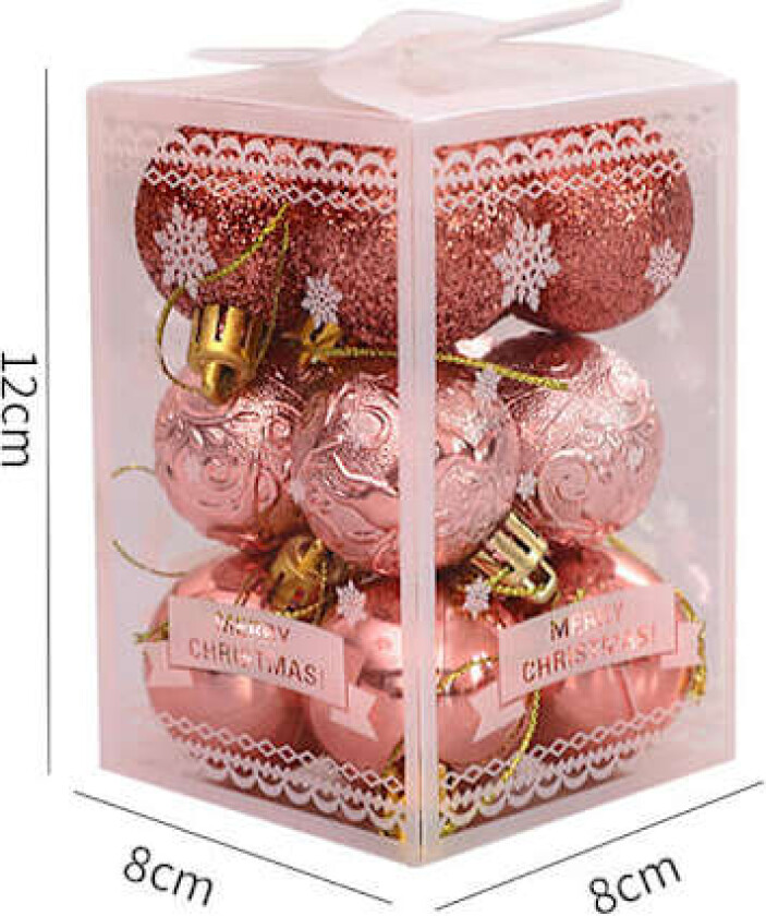 Julepynt hengende ring julekule Rose golden