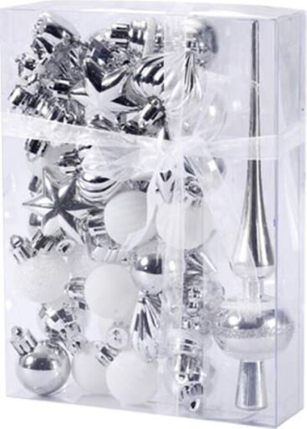 34 Julekuler Julerispyntsett, Plast