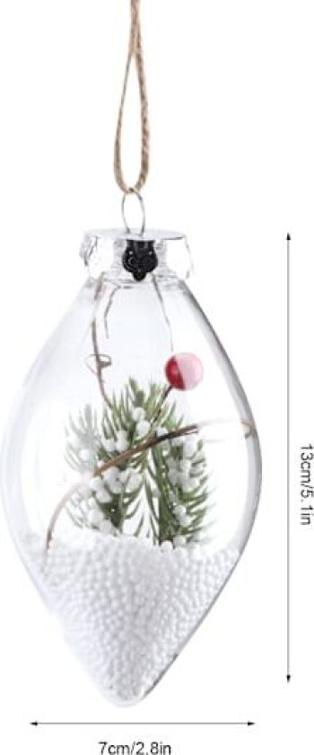 DIY Julekule Transparent Åpen Plast Henge Ornament Hjem Dekor