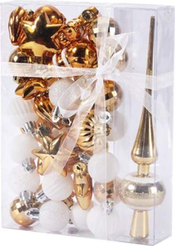 34 Julekuler Julerispyntsett, Plast