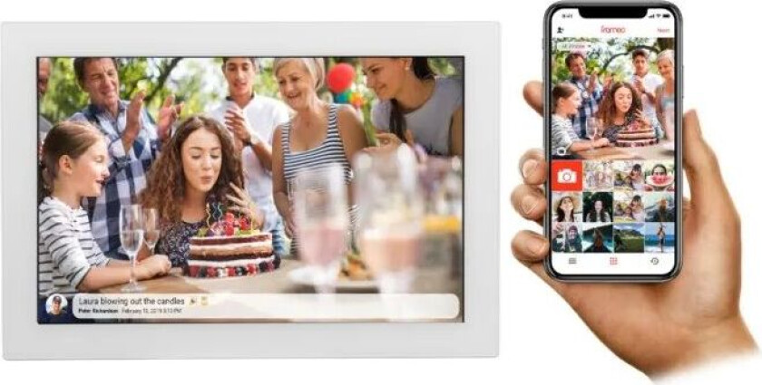 Frameo Digital fotoramme 10,1" med wifi Hvit