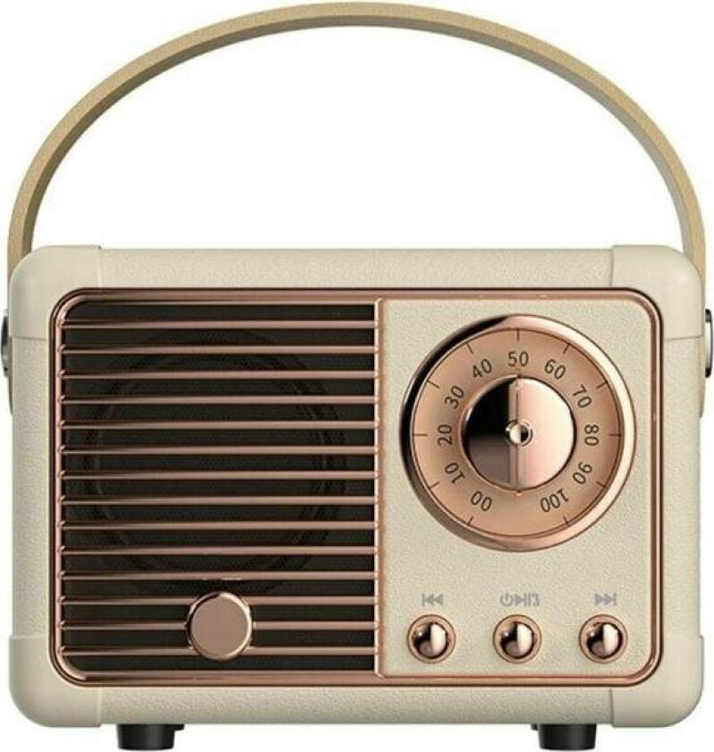 Retro Bluetooth-høyttaler, Vintage FM-radio med klassisk stil, høy volum, Bluetooth 5.0 trådløs tilkobling, støtte for TF-kort