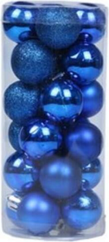 24 stykker 3 cm knusefrie julekulepynt til jul