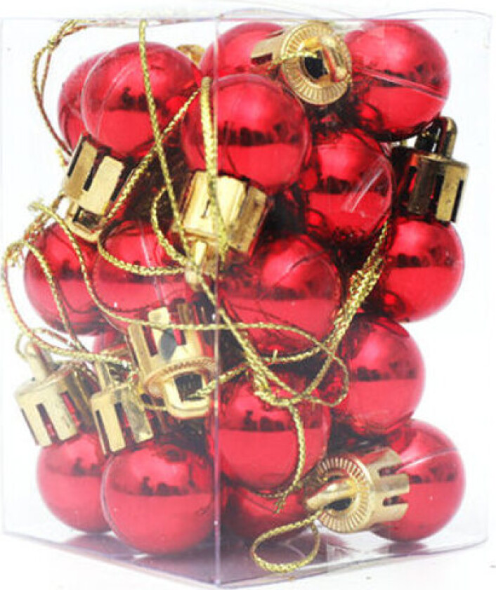 24 stk Julekuler Mini Julekulepynt