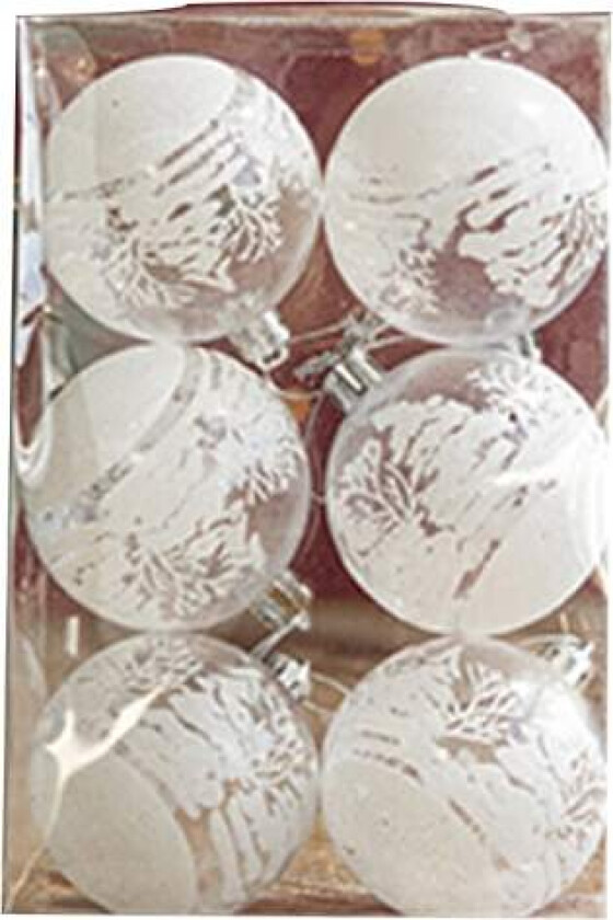 6 stk Julekuler Juletre Hengepynt Hjem Jul