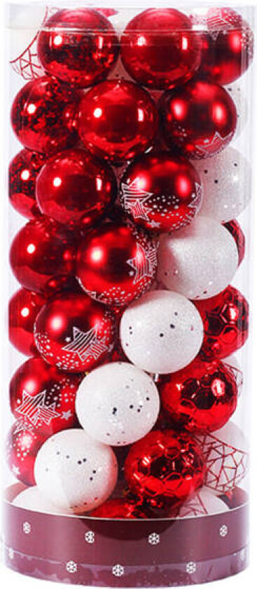 6cm/2,36 tommers julekuler dekorasjoner 50 stk knussikre