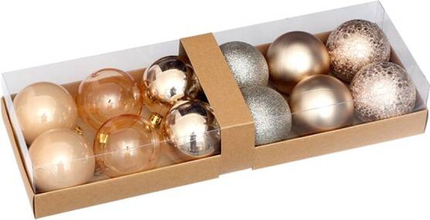 12 stk Julekulepynt, 6 cm Dekorative Julekuler