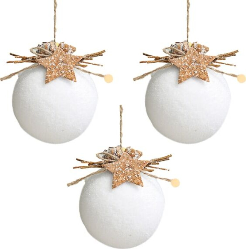 Julekuledekorasjon, Juletrepynt, Hvit Snø