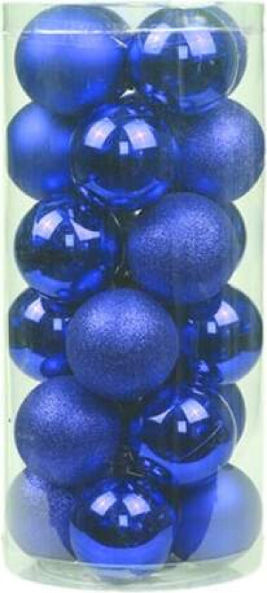 24 stykker 6 cm knusefrie julekulepynt til jul