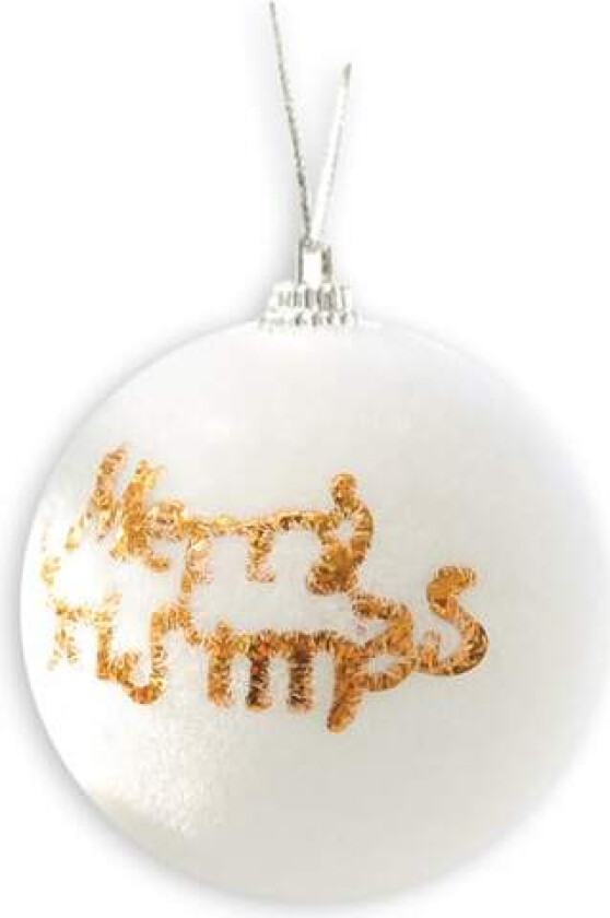 Julekuler av skum 6 cm x 6 med gullglitter Jul