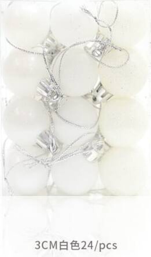Julekuler - Plastjulekuler til juletreet, julepynt white