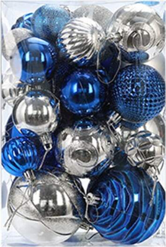 Julekulepynt i ubruddbar plast - Sett med julekuler