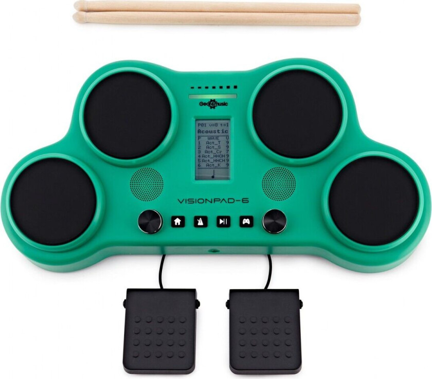 Bilde av Gear4Music VISIONPAD-6 Elektronisk Trommesett Pad fra Gear4Music Grønn